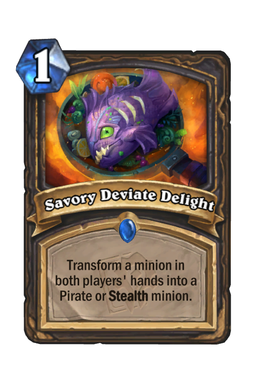 Savory Deviate Delight Hearthstone kártya