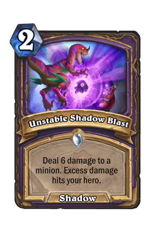 Unstable Shadow Blast Hearthstone kártya