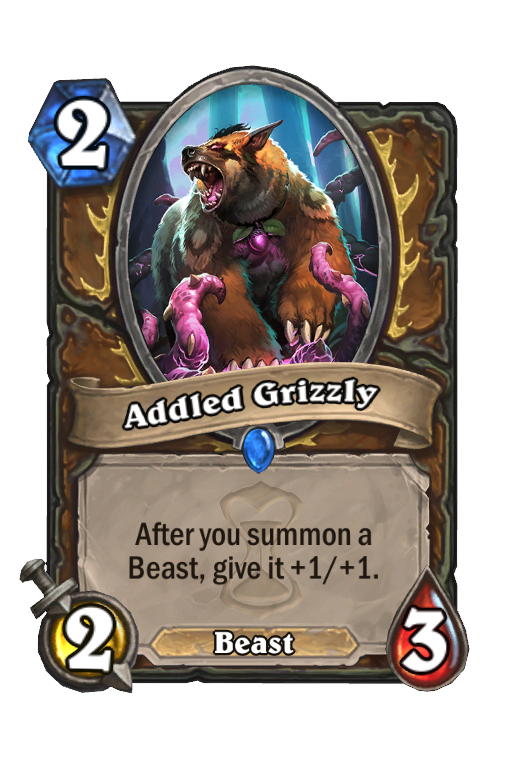 Addled Grizzly Hearthstone kártya