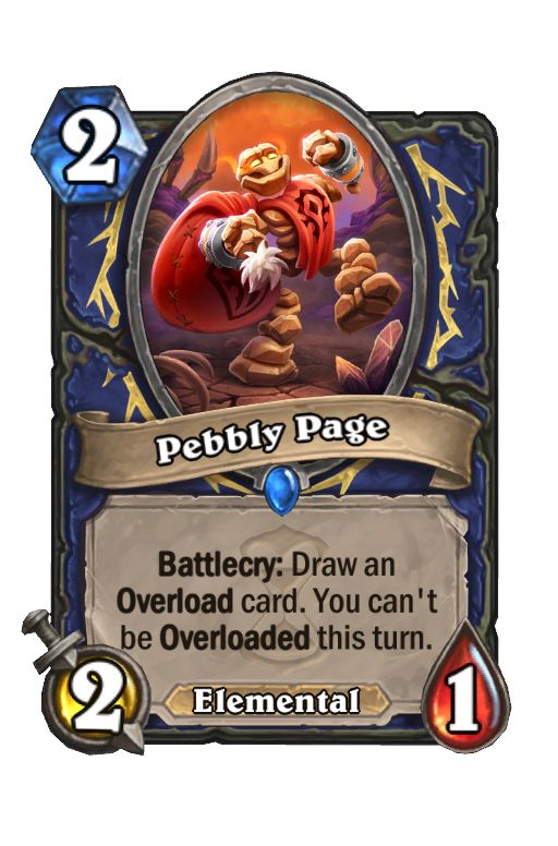 Pebbly Page Hearthstone kártya