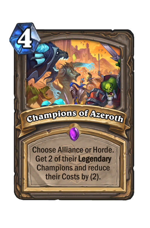 Champions of Azeroth Hearthstone kártya