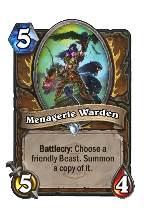 Menagerie Warden Hearthstone kártya