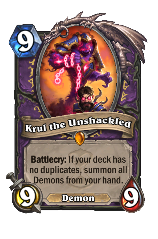 Krul the Unshackled Hearthstone kártya