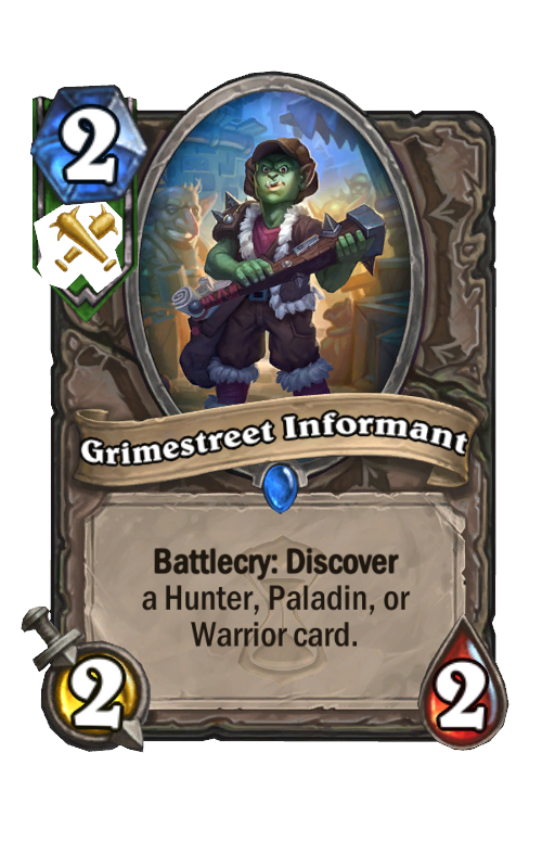 Grimestreet Informant Hearthstone kártya