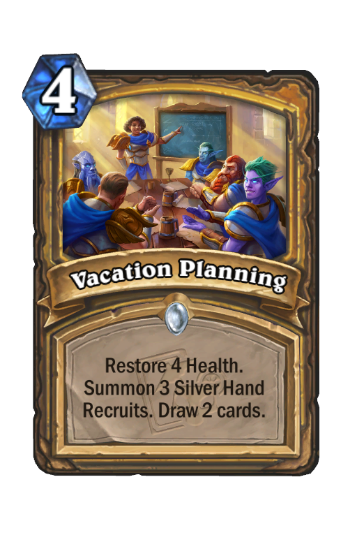 Vacation Planning Hearthstone kártya
