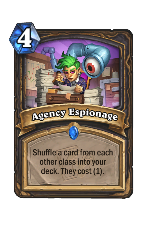 Agency Espionage Hearthstone kártya