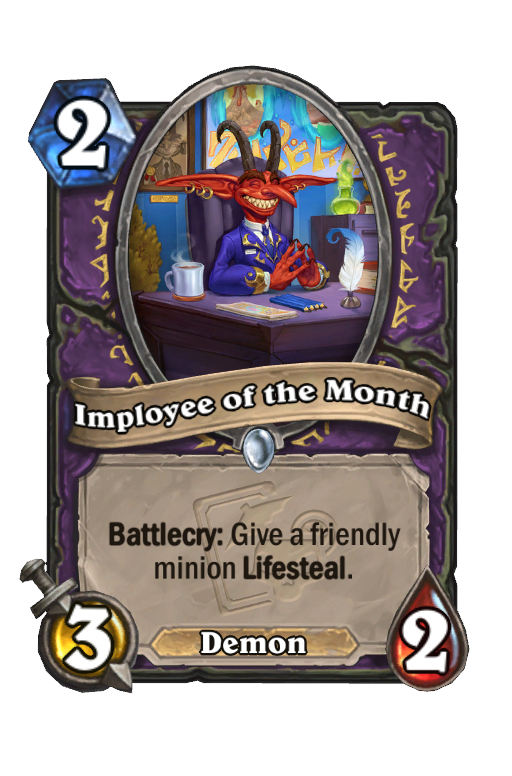 Imployee of the Month Hearthstone kártya