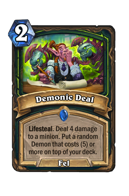 Demonic Deal Hearthstone kártya