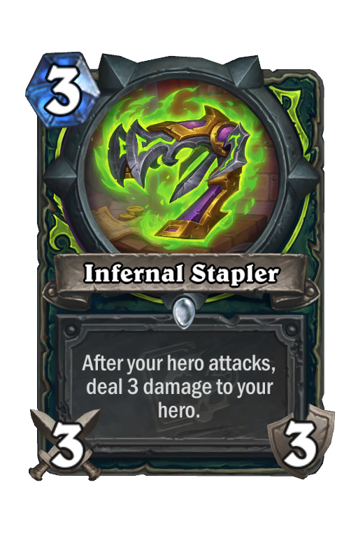 Infernal Stapler Hearthstone kártya