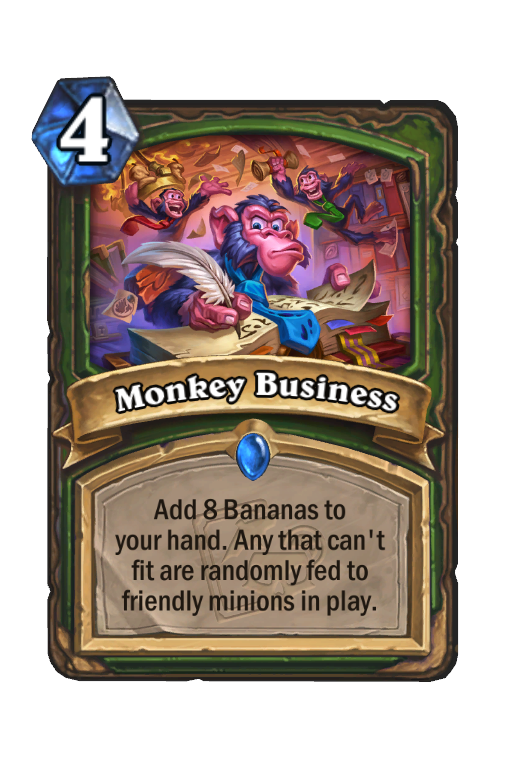 Monkey Business Hearthstone kártya