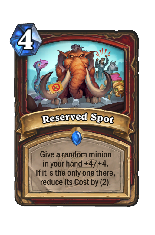 Reserved Spot Hearthstone kártya
