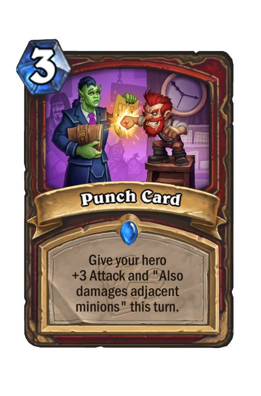 Punch Card Hearthstone kártya