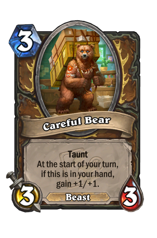Careful Bear Hearthstone kártya