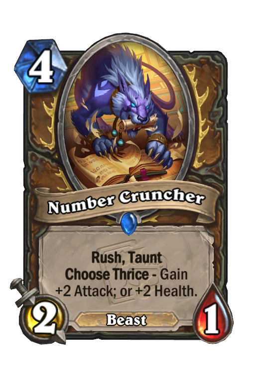 Number Cruncher Hearthstone kártya