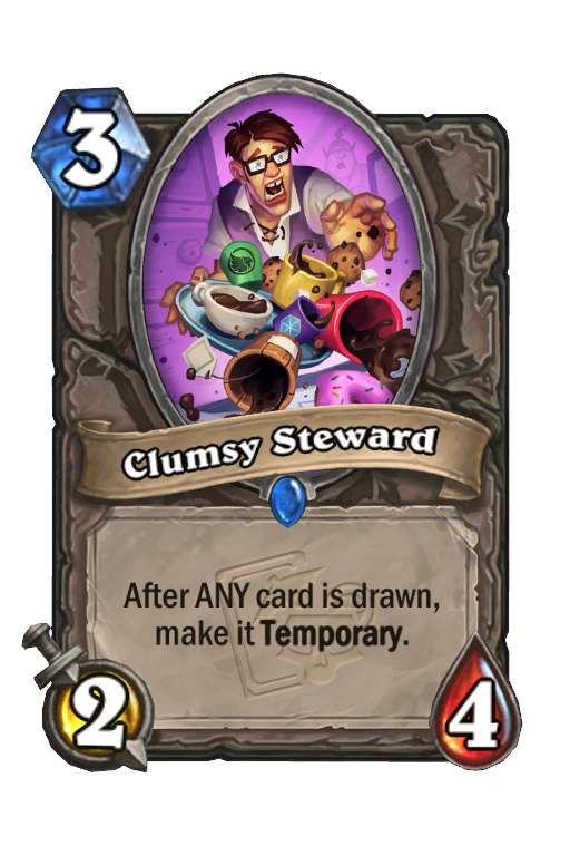 Clumsy Steward Hearthstone kártya