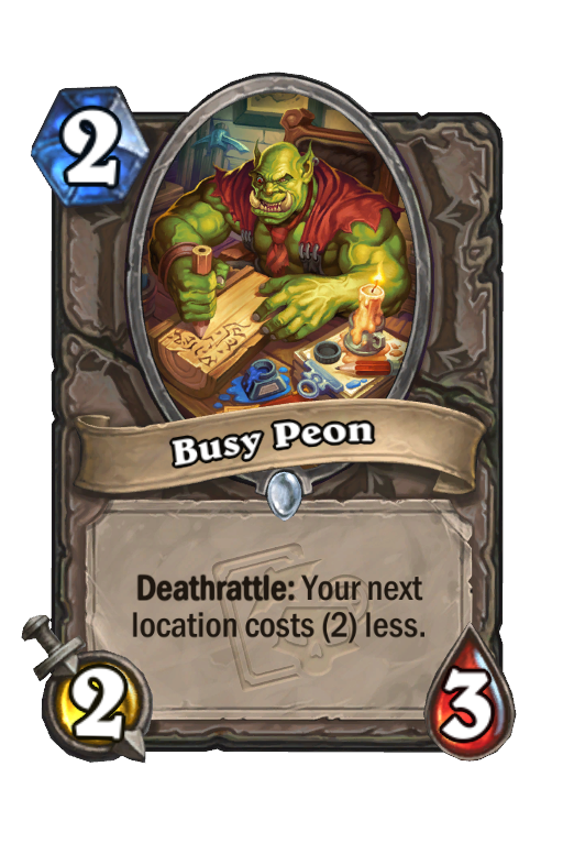 Busy Peon Hearthstone kártya