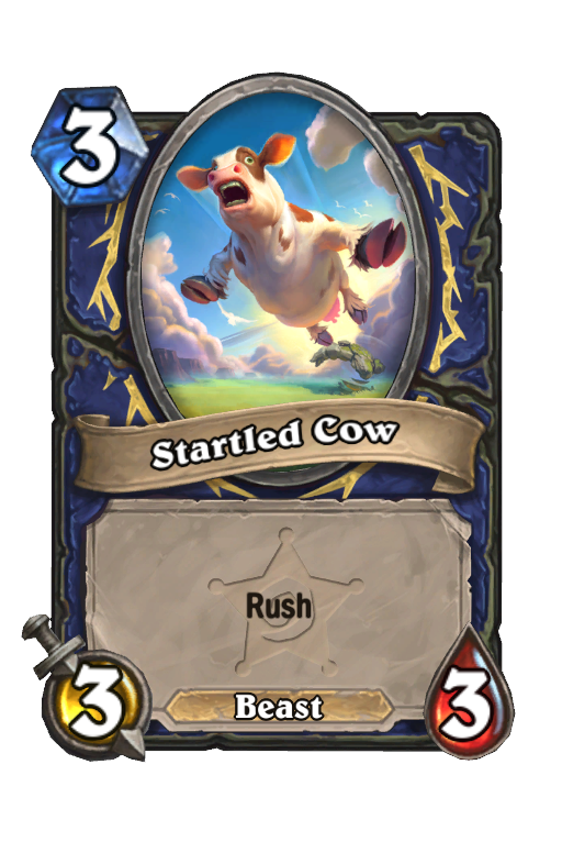 Startled Cow Hearthstone kártya