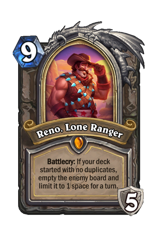 Reno, Lone Ranger Hearthstone kártya