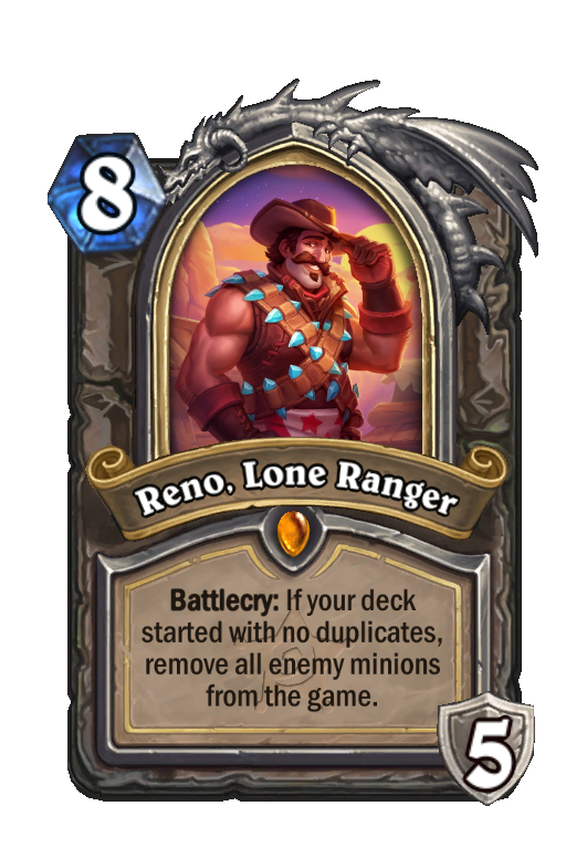 Reno, Lone Ranger Hearthstone kártya