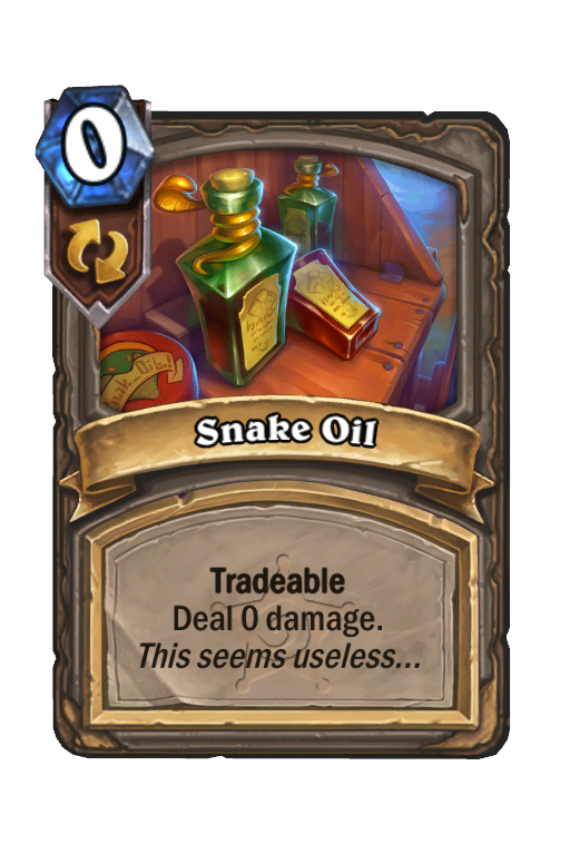 Snake Oil Hearthstone kártya