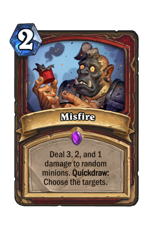 Misfire Hearthstone kártya