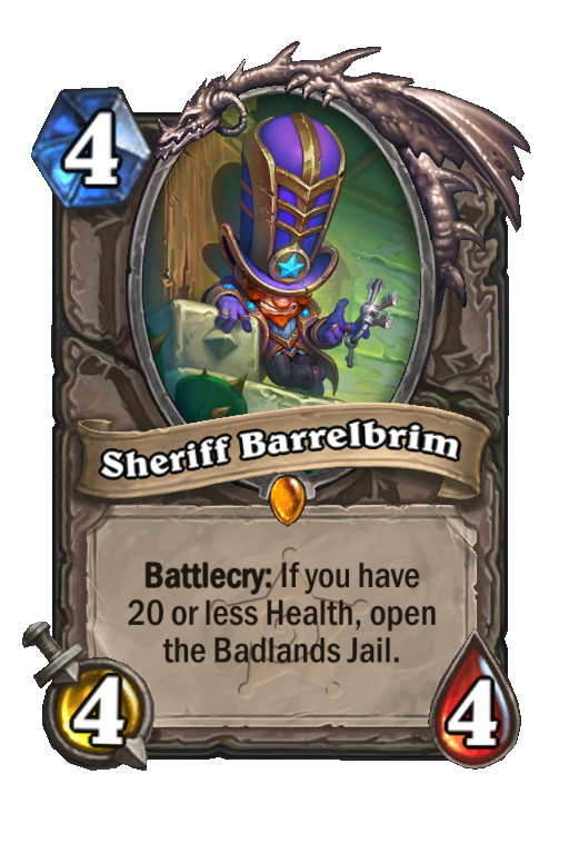 Sheriff Barrelbrim Hearthstone kártya