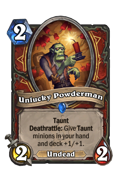Unlucky Powderman Hearthstone kártya