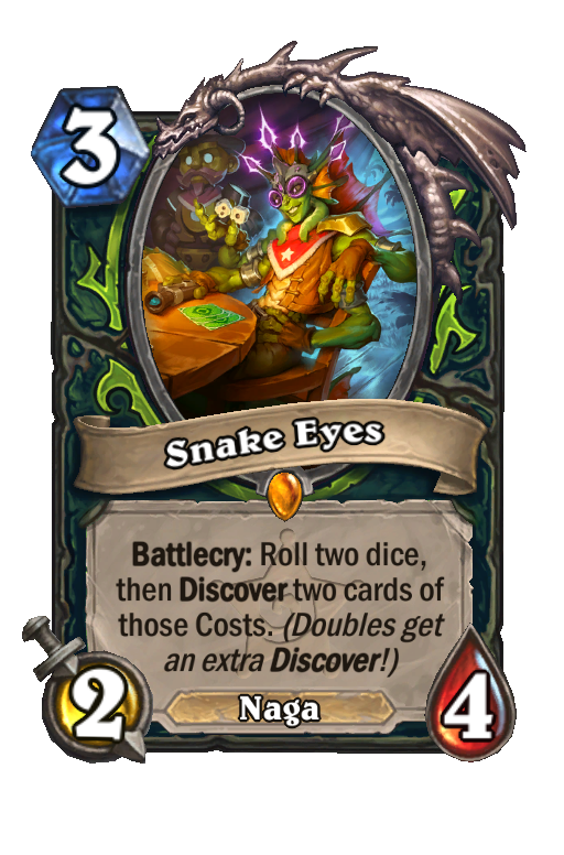 Snake Eyes Hearthstone kártya