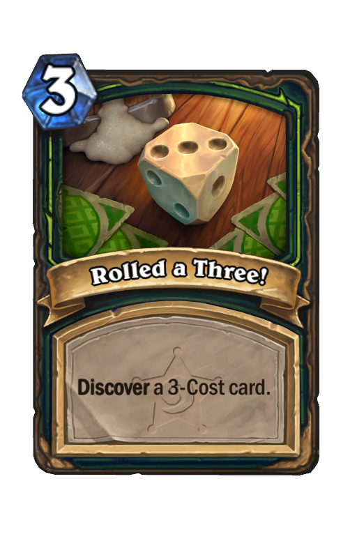 Rolled a Three! Hearthstone kártya