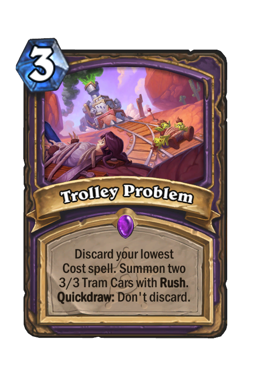 Trolley Problem Hearthstone kártya
