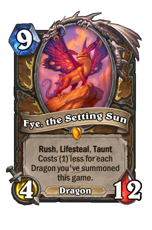 Fye, the Setting Sun Hearthstone kártya