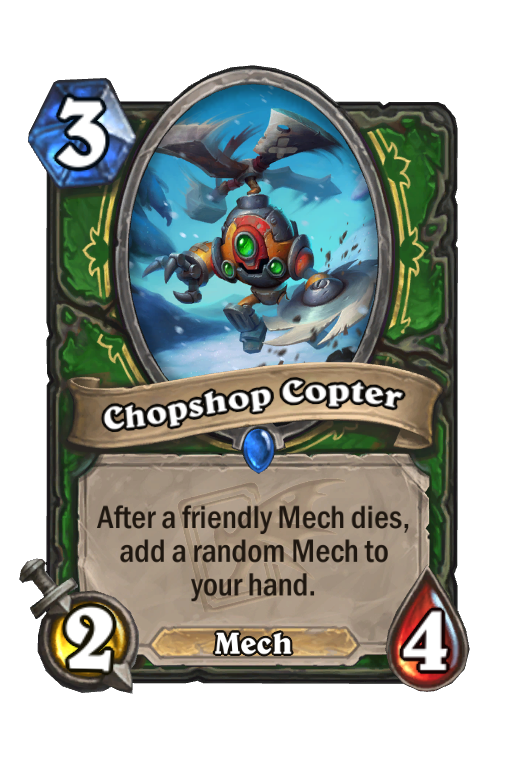 Chopshop Copter Hearthstone kártya
