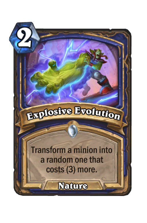 Explosive Evolution Hearthstone kártya