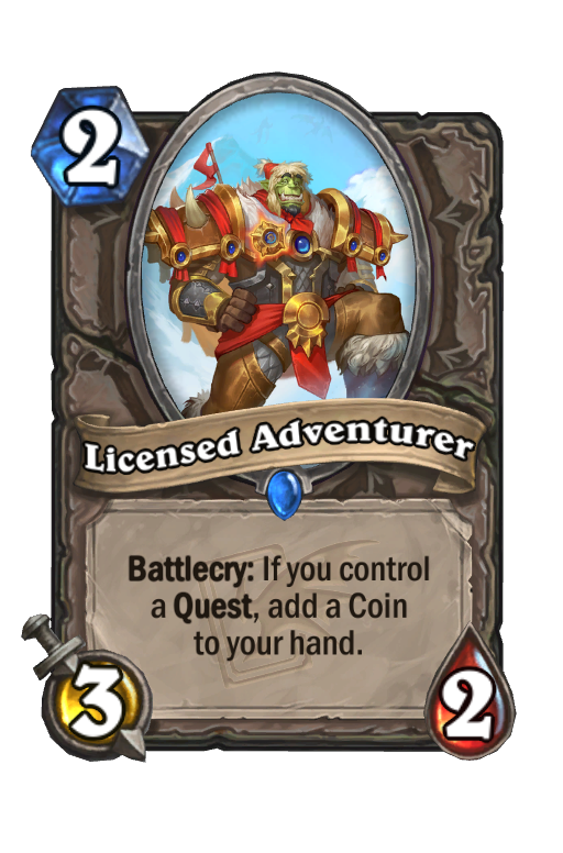 Licensed Adventurer Hearthstone kártya