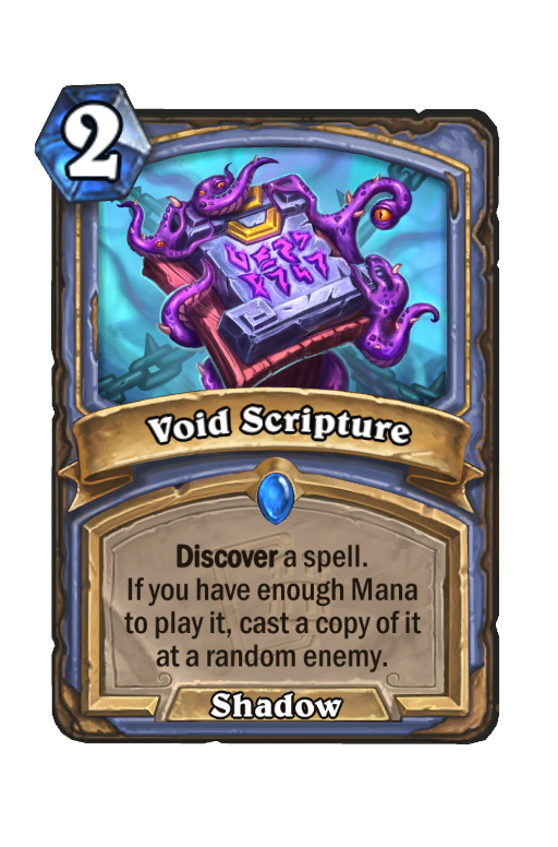 Void Scripture Hearthstone kártya