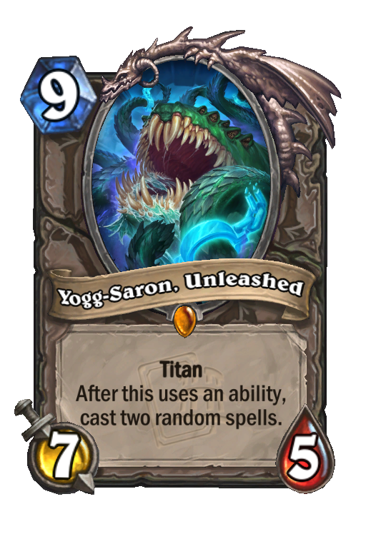 Yogg-Saron, Unleashed Hearthstone kártya