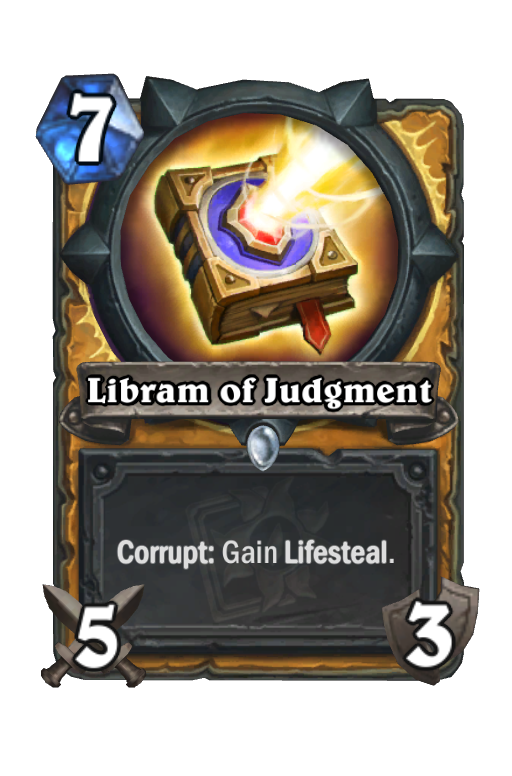 Libram of Judgment Hearthstone kártya