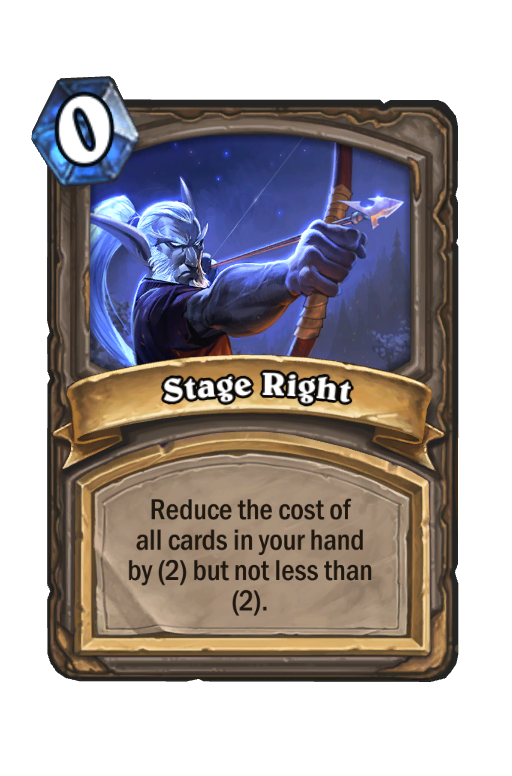 Stage Right Hearthstone kártya