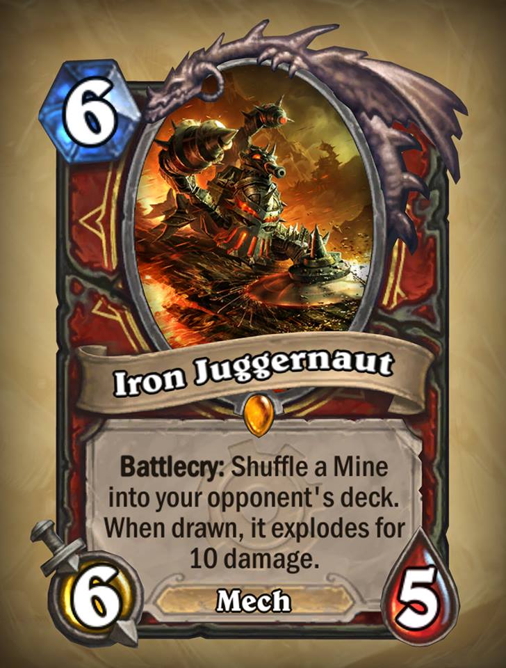 iron juggernaut warrior legendary hearthstone kártya