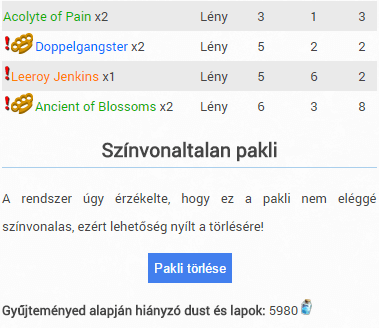 színvonaltalan pakli