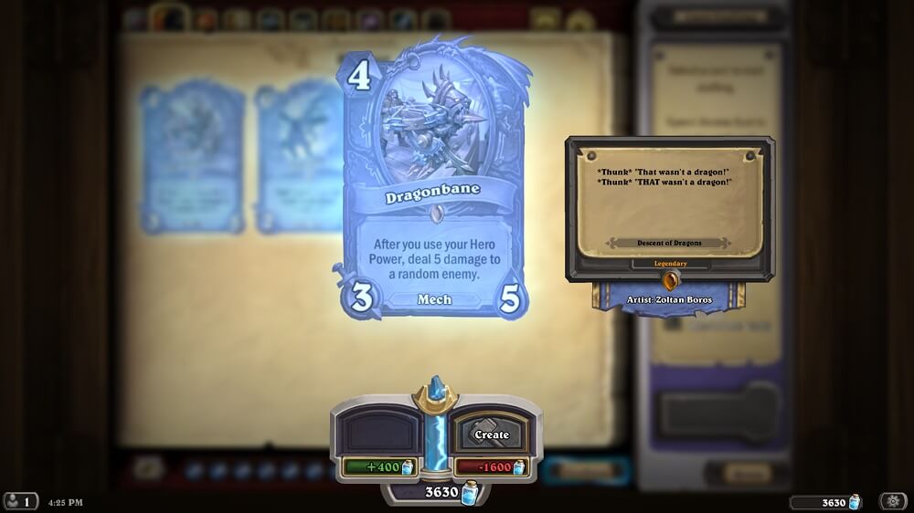 Hearthstone Legendary Disenchant