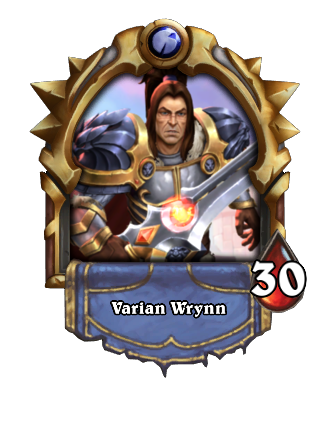 Varian Wrynn Hearthstone kártya