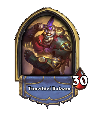 Timethief Rafaam Hearthstone kártya