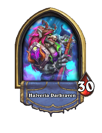 Halveria Darkraven Hearthstone kártya