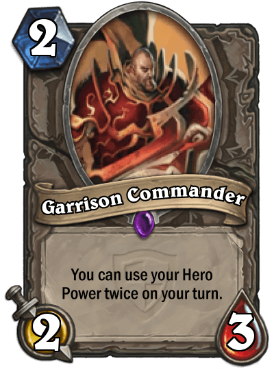 garrison commander hearthstone kártya
