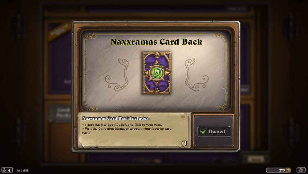 Naxxramas hátlap