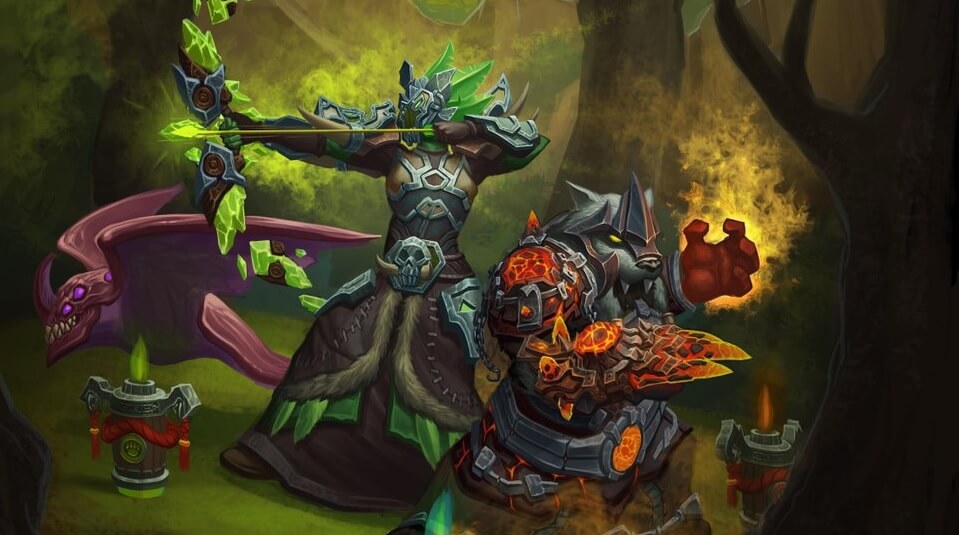 hunter és shaman artwork World of Warcraft