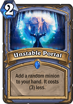 unstable portal hearthstone kártya
