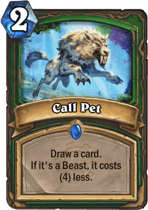 call pet hearthstone hunter kártya