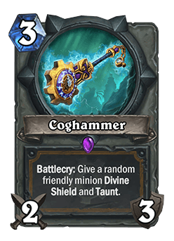 coghammer hearthstone paladin fegyver